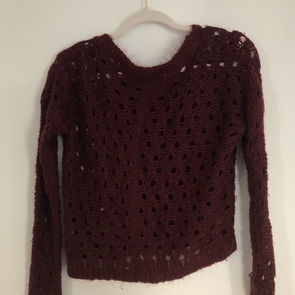 Red Crop Sweater - Picture 3 of 3